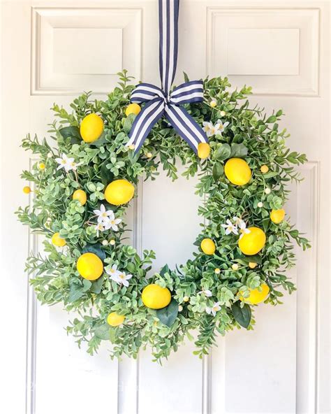 Easy Diy Lemon Wreath Summer Wreath Tutorial