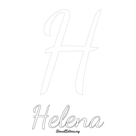 Helena Free Printable Name Stencils With 6 Unique Typography Styles And