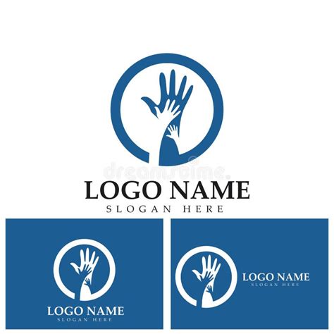 Diversity Hand Team Work Help Logo Vector Icon Illustration Stock