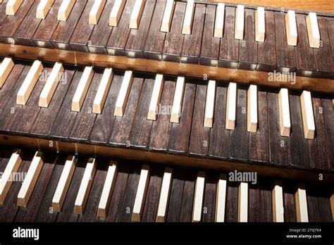 Keyboard Of A Pipe Organ Stock Photo Alamy