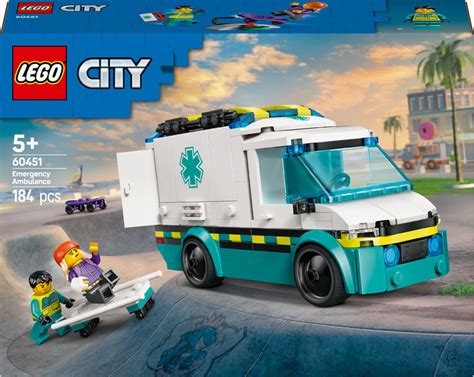 Конструктор LEGO City Скорая помощь 184 детали (60451) – игрушки с ...