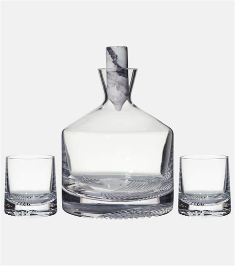 Alba Whiskey Decanter And Glass Set In Multicoloured Nude Mytheresa