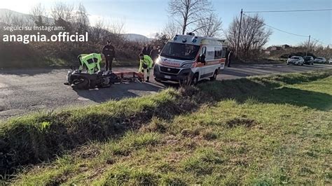 Incidente Auto Scooter Sulla S P In Territorio Di Anagni Enne