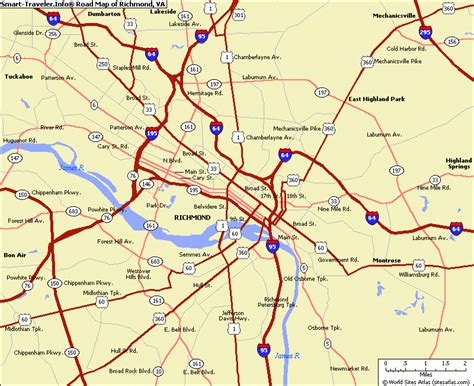 Richmond Map Free Printable Maps Virginia Map