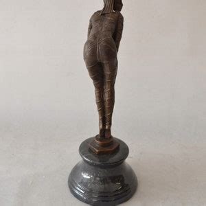 Gymnast Dancer Woman Nude Bronze Sculpture Figurine Statue Bronze Gift Idea For Dancer