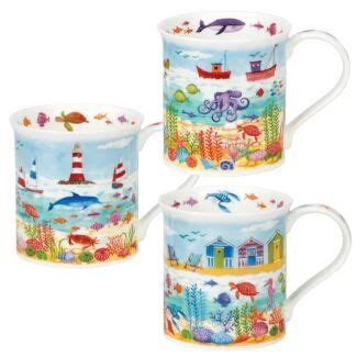 Bute Shape Dunoon Mugs Coast Birds Scotland More Temptation Gifts