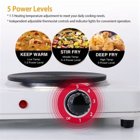 2000W Double Electric Burner Portable Dual Counter Stove Countertop Hot Plate Kitchen Cooker 1