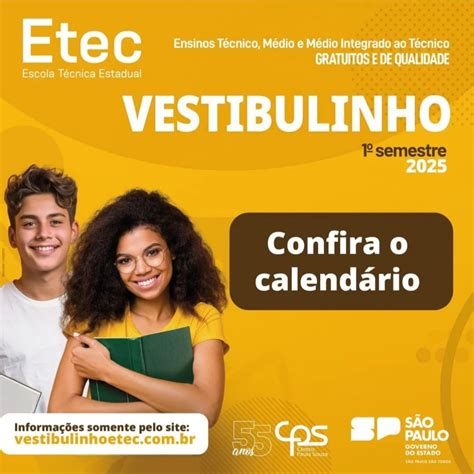 Vestibulinho Etec 2025 Resultado - Calendário Vestibulinho Etec 2025 | Calendário 2025
