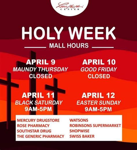 Holy Week Schedule Of Mall Supermarkets Grocery Stores In Cagayan De