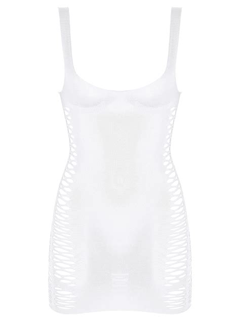 Women S Mesh Lingerie See Through Fishnet Babydoll Mini Dress Free Size Clubwear EBay