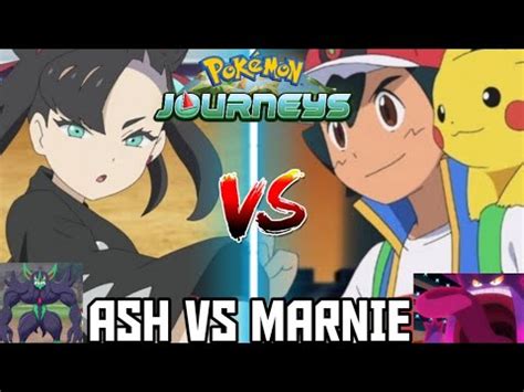 Ash VS Marnie Battle Review Gmax Gengar In Battle YouTube