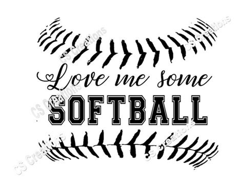 Love Me Some Softball Svg Etsy