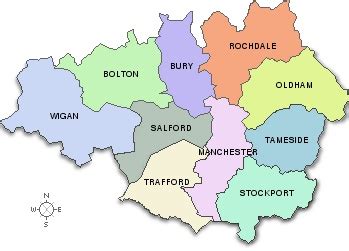 Map of Greater Manchester