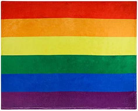 Pride Throw Blanket Gay Pride Flag Blanket Super Soft Extra Large Lgbt Rainbow Pride Blanket