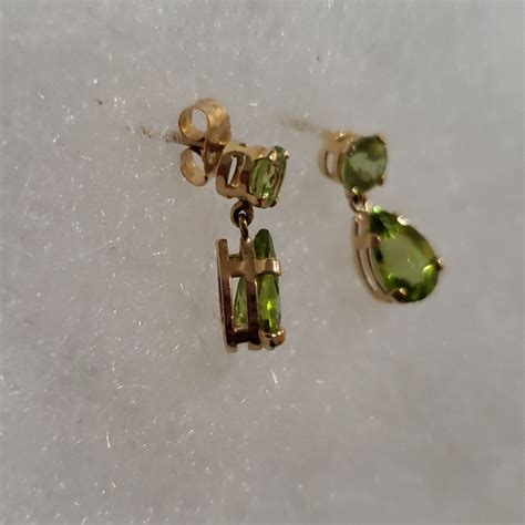 Jewelry Peridot Gold Earrings Poshmark