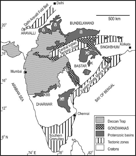 Proterozoic Sedimentary Basins Purana Basins Of India Geology