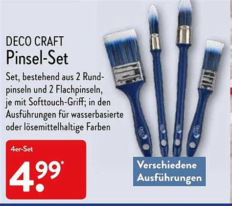 Deco Craft Pinsel Set Angebot Bei Aldi Nord