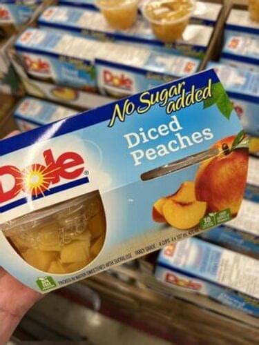 Dole Diced Peaches 107 Ml Nutrition Information Innit