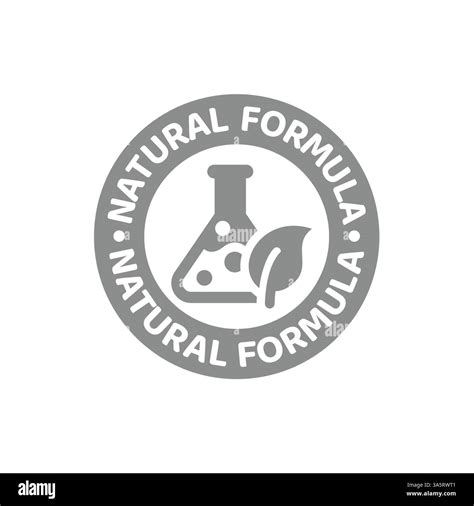 Natural formula vector label. Sticker or stamp for cosmetics and skin ...