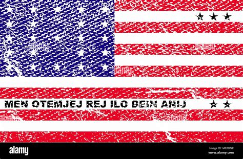 Flag Of Bikini Atoll With Old Texture Vector Illustration Stock Vector Image Art Alamy