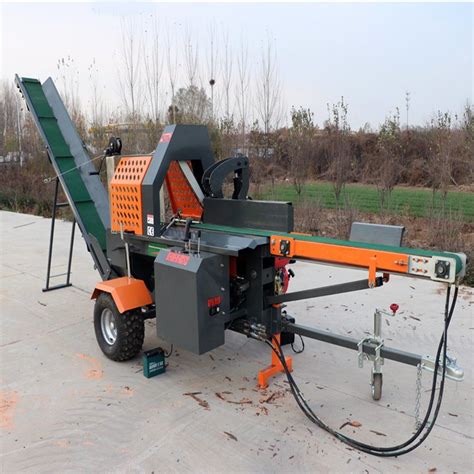 jierui high quality fire wood processor log splitter wood cutting