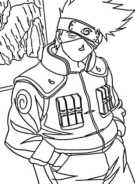 Sad Kakashi Coloring Page Free Printable Coloring Pages