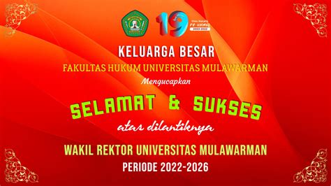 Selamat Dan Sukses Atas Dilantiknya Wakil Rektor Unmul Periode