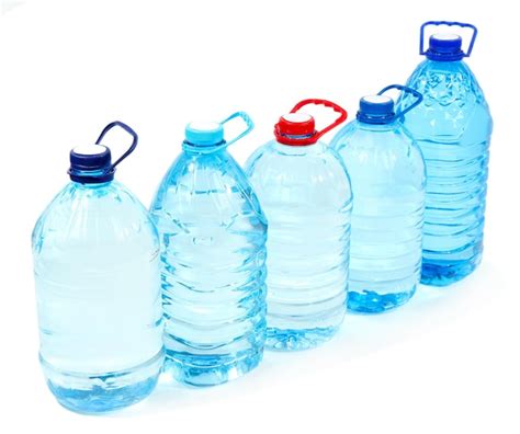 Premium Photo | Water in big bottles isolated on white