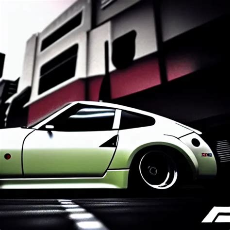 A Car 300z Twin Turbo Drift At Illegal Car Meet Stable Diffusion
