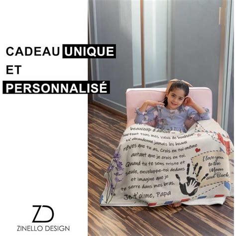 Plaid Personnalis Doux Polaire Pour Offrir Sa Fille De La Part De