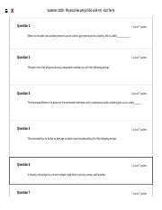 Quizphysec Pdf Summer 2020 Physical Security ISOL 634 41 Full