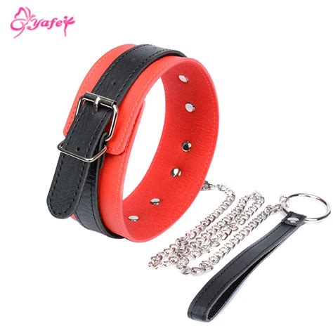 Leather Neck Collar Bdsm Bondage Sex Toys Women Slave Game Fetish