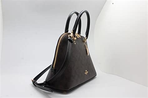 Coach Katy Satchel In Signature Canvas IM Brown Black Pricepulse