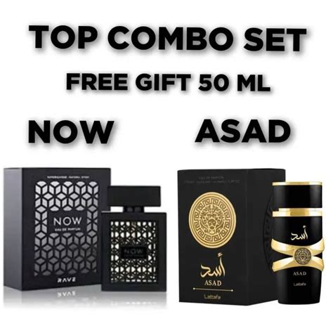 COMBO SET LATTAFA RAVE NOW ASAD EDP 100ML PERFUME FOR MEN