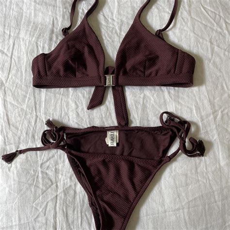 Baku Front Clasp Bikini Top Tie Side Bikini Bottom Depop