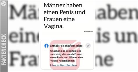 Der Screenshot mit Männer haben einen Penis und Frauen eine Vagina Enthält
