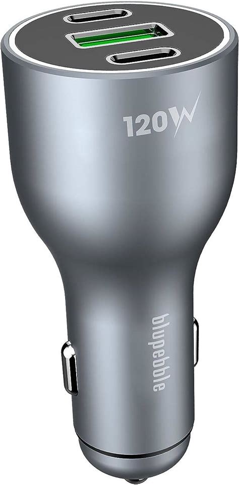 Blupebble NaviPower Fast Car Charger with 3 Ports, Fast Charging Plug ...
