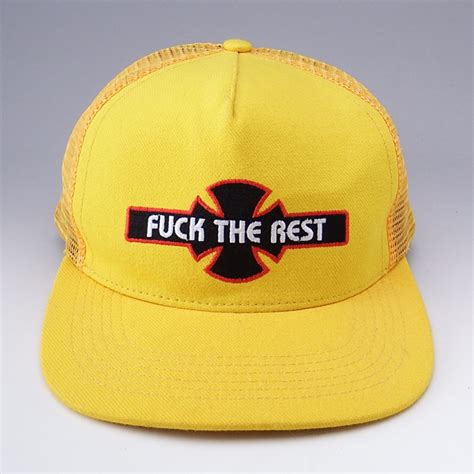 Supreme independent FUCK THE REST Mesh Cap Yellow シュプリーム インディペンデント メッシュ