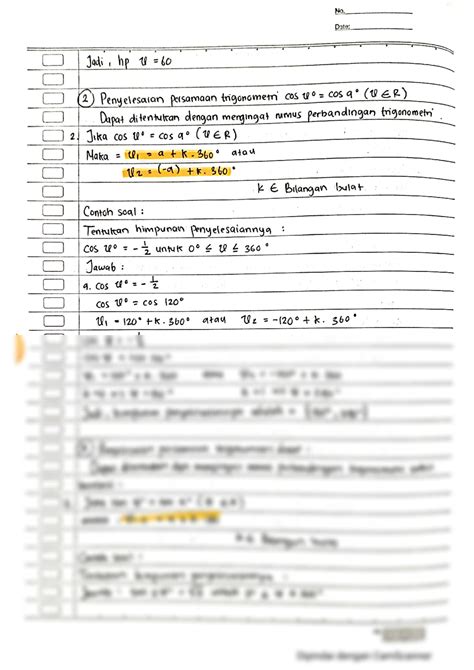 Persamaan Trigonometri Kelas X Matematika Minat 11