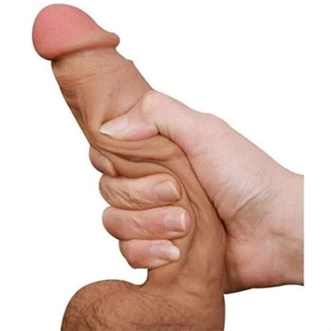 DOUBLE LAYERED DILDO REALISTIC Liquid Silicone Penis With Strong Suction Cup EUR PicClick FR