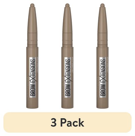 3 Pack Maybelline Brow Extensions Fiber Pomade Crayon Eyebrow Makeup Blonde Walmart