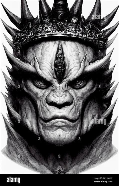 A Drawing Of The Orc With A Crown Stock Photo Alamy