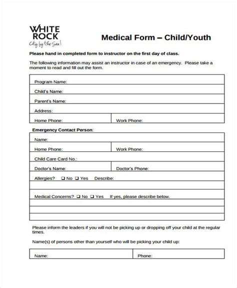 Free 41 Printable Medical Forms In Pdf Excel Ms Word