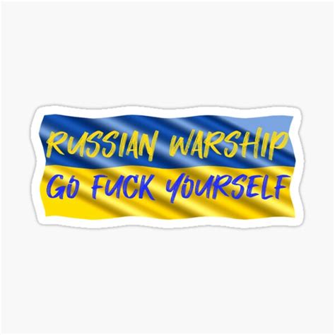 Russian Warship Go Fuck Yourself Sticker By Maoujoud Desing Redbubble