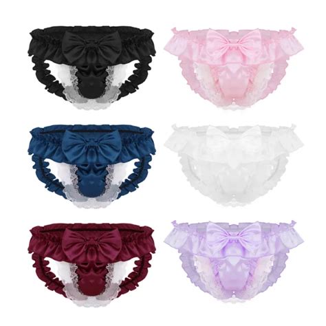 Herren Sissy Dessous String Tanga Satin Bikini Slips H Schen Panties