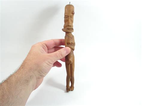 Vintage Wooden Figurine Naked Man For Wall Hand Carved Erotic Man Wooden Figure Of Man Wooden