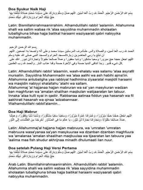 Doa Syukur Naik Haji Pdf