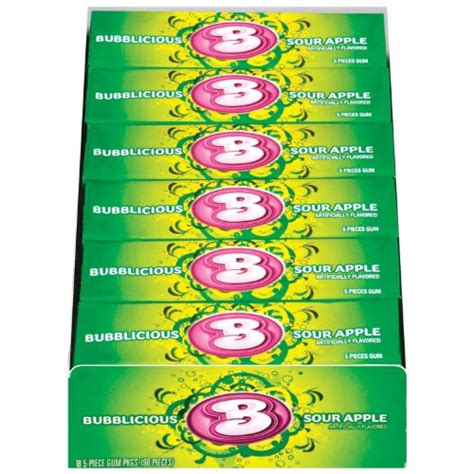 Bubblicious Sour Apple 5 Piece Pack Of 18 • The Candy Database
