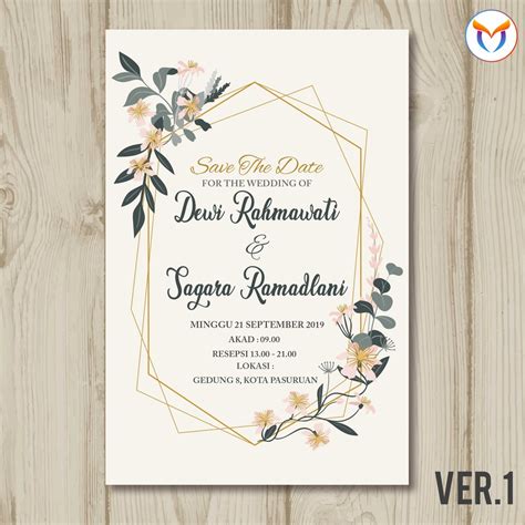 Jual Undangan Digital Wedding Invitation Undangan Pernikahan W