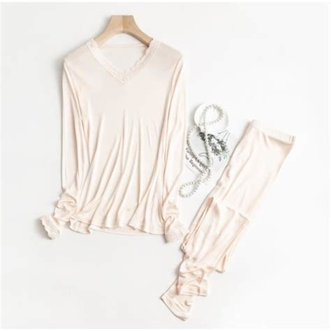 Soie sexy ensemble lingerie femme hiver thermique haut femmes vêtements pour sous vetement